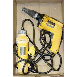 BOX W/ DEWALT DRYWALL SCREW GUN AND