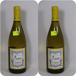 TWO 750ML BOTTLES OF CUPCAKE CHARDONNAY 13.5%