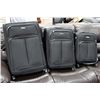 Image 1 : NEW BLACK PORTOFINO 3 PCS LUGGAGE SET