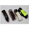 Image 1 : COLLECTION OF 4 ASSORTED FOLDING HUNTING KNIVES