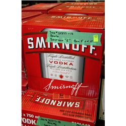 CASE WITH 12 750ML BOTTLES OF SMIRNOFF VODKA 40%