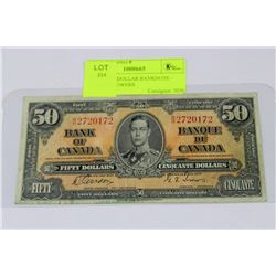 1937 FIFTY DOLLAR BANKNOTE - GORDON/TOWERS