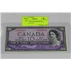 Image 1 : 1954 TEN DOLLAR BANKNOTE - BEATTIE/COYNE