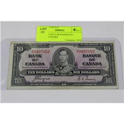 1937 TEN DOLLAR BANKNOTE - COYNE/TOWERS