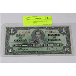 1937 ONE DOLLAR BANK NOTE - COYNE/TOWERS