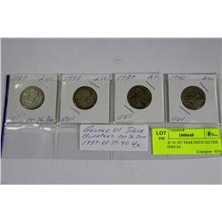 GEORGE VI 1ST YEAR ISSUE SILVER QUARTERS