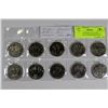 Image 1 : 10 UNC CANADIAN DOLLARS INCLUDING COMMEMORATIVES