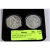 Image 1 : 1878 & 1921 MORGAN SILVER DOLLARS WITH COA