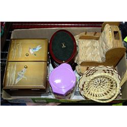 FLAT W/ COTTON JAR, PIN CUSHION ROCKER