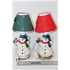 Image 1 : PAIR OF CHRISTMAS SNOWMAN LAMPS
