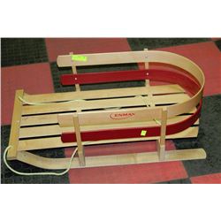 WOODEN SNOW SLED