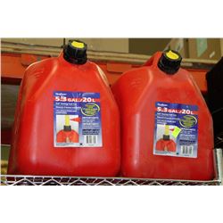 PAIR OF 5.3 GAL/20LITRE GAS TANKS