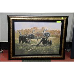 BLACK LAB PRINT BY CROWE FRAMED CANVAS PRINT