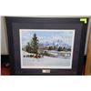Image 1 : "EARLY SNOW" BY PAUL CALLE PRINT FRAMED & MATTED