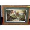Image 1 : "MOUNTAIN RETREAT" BY THOMAS KINKADE PRINT