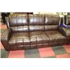 Image 3 : NEW BROWN LEATHERETTE RECLINING SOFA AND LOVE SEAT