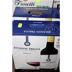 TWO 4 LITRE BOXES OF JACKSON TRIGGS MERLOT