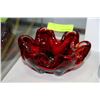Image 1 : ESTATE CRANBERRY GLASS DISH