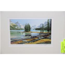 "MALIGNE LAKE" JASPER, AB BY WAYNE MILBURN FRAMED