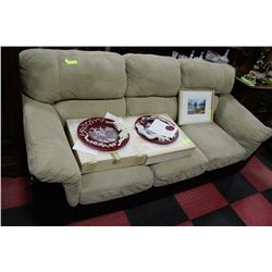 ESTATE LEATHER AND MICROFIBRE SOFA