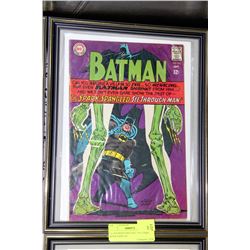 12¢ BATMAN ISSUE NO. 195 FRAMED COMIC BOOK