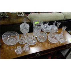 LARGE ESTATE 14 PC CRYSTAL GLASS COLLECTION