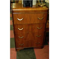 ESTATE VINTAGE 4-DRAWER WOOD CHEST OF DRAWERS