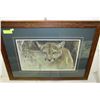 Image 1 : 1994 ROBERT BATEMAN COUGAR PRINT FRAMED & MATTED