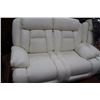 Image 2 : NEW WHITE PERFORATED LEATHER RECLINING SOFA