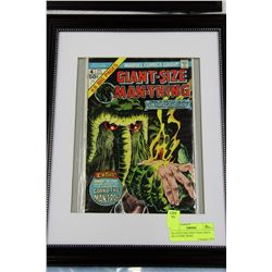50¢ GIANT-SIZE MAN-THING ISSUE NO. 4 FRAMED COMIC