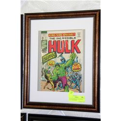 25¢ THE INCREDIBLE HULK ISSUE NO.3 FRAMED COMIC