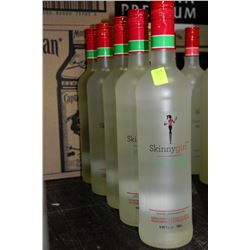 FIVE 750ML BOTTLES OF SKINNY GIRL MOJITO RUM