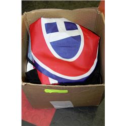 BOX OF NHL FLAGS