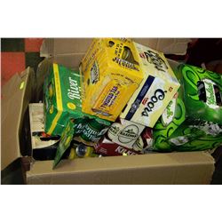 BOX FULL OF ASSORTED BEERS AND COOLERS
