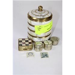 MOTHER OF PEARL TRINKET BOX COLLECTION