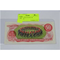 1975 CANADIAN 50 DOLLAR BANKNOTE