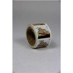 ROLL OF 100 CANADIAN POSTAGE STAMPS - MARMOT