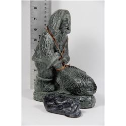 2 CANADIAN MADE SOAP STONE STYLE INUIT ORNAMENTS