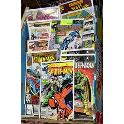BOX WITH 26 WEB OF SPIDERMAN MARVEL COMICS