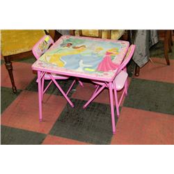 DISNEY PRINCESSESZ TABLE AND 2 CHAIRS