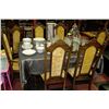 Image 1 : VINTAGE WOOD TABLE WITH 7 CHAIRS