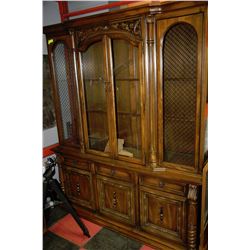 ESTATE WOOD CARVE BUFFET AND HUTCH