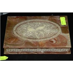 ESTATE STONE HANDCRAFTED CAMEO JEWELLERY BOX