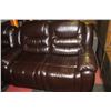 Image 2 : NEW CHOCOLATE BROWN LEATHER RECLINING SECTIONAL