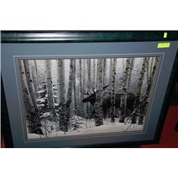 WINTER MOOSE PRINT BY STEPHEN LYMAN