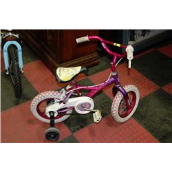SUPERCYCLE GIRLS BIKE WITH TRAINING WHEELS