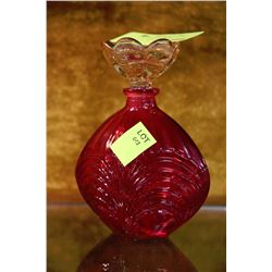 RED GLASS PERFUME BOTTLE