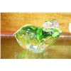 Image 1 : GREEN ART GLASS FROG