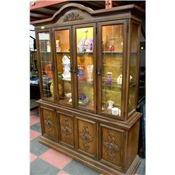 VINTAGE CHINA CABINET AND HUTCH