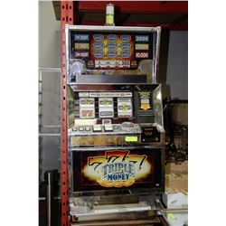 2002 BALLY GAMING TRIPLE MONEY QUARTER OPERATED
